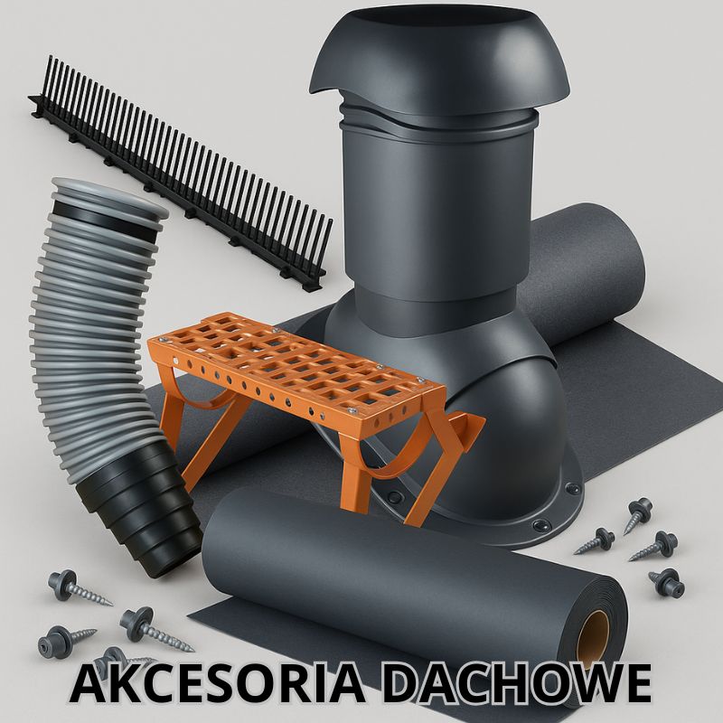 akcesoria dachowe, kominki, wkręty, membrany